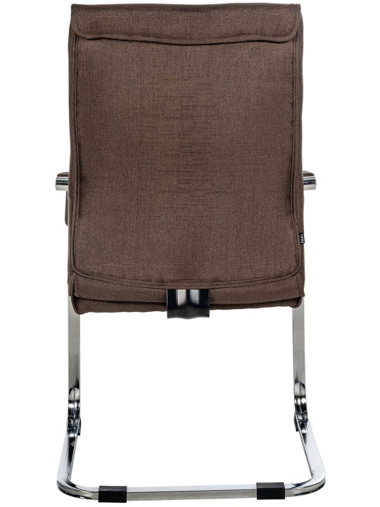 Sada 2 návštevníckych stoličiek látka Hobart, hnedá