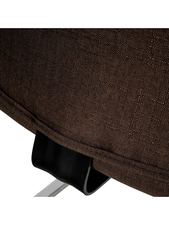 Sada 2 návštevníckych stoličiek látka Hobart, hnedá