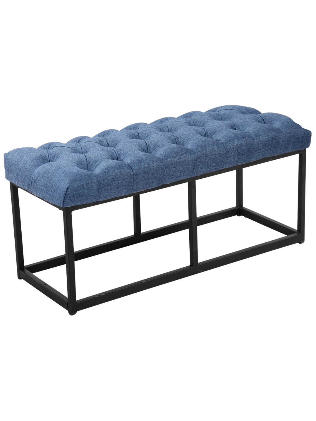 Lavička Amun látka 100 cm, modrá