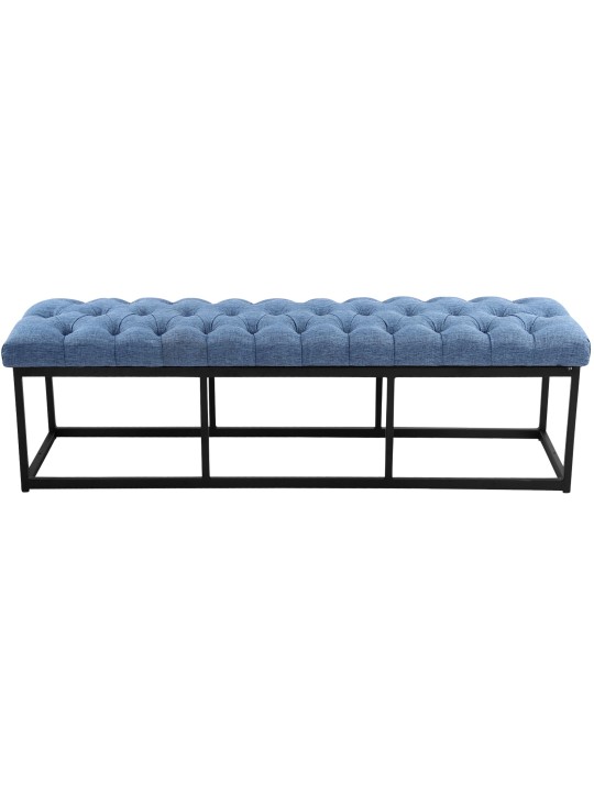 Lavička Amun látka 150 cm, modrá