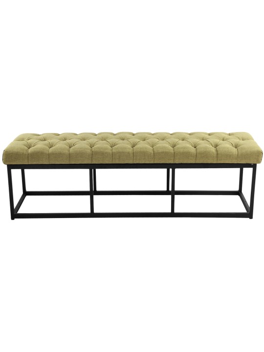 Lavička Amun látka 150 cm, zelená