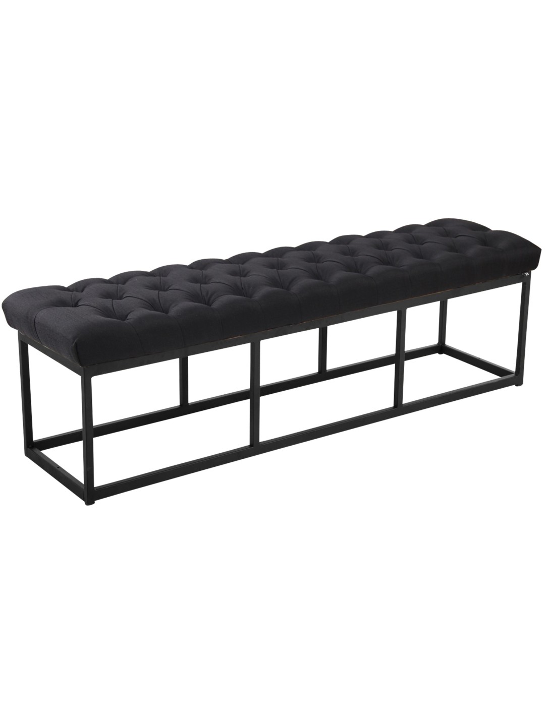 Lavička Amun látka 150 cm, čierna
