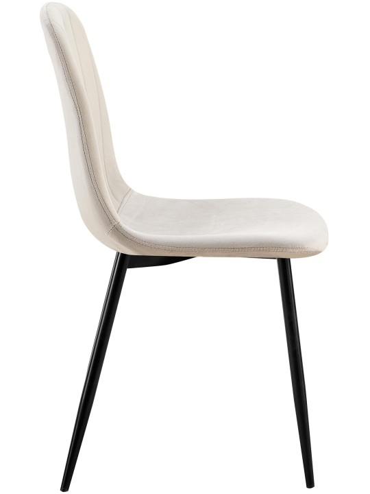 Zamatová jedálenská stolička Baxter, sivá