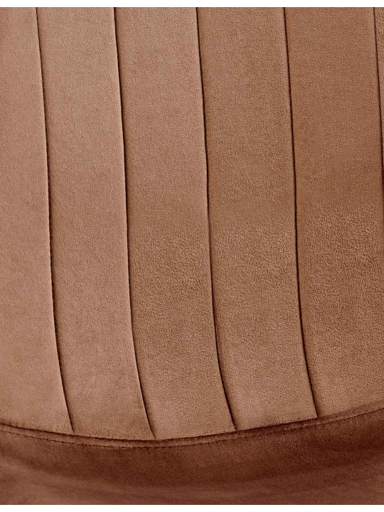 Zamatová jedálenská stolička Baxter, hnedá