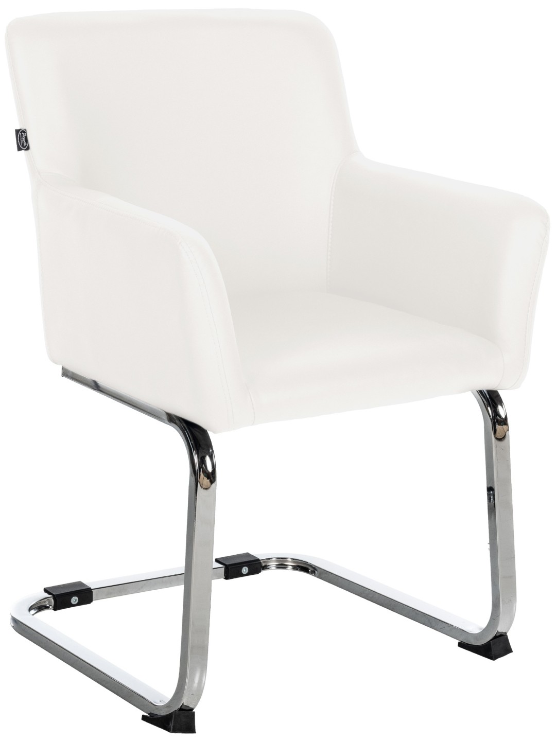 Stolička Puka z umelej kože, biela