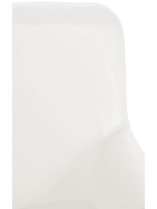 Stolička Puka z umelej kože, biela