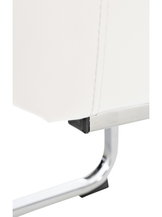 Stolička Puka z umelej kože, biela