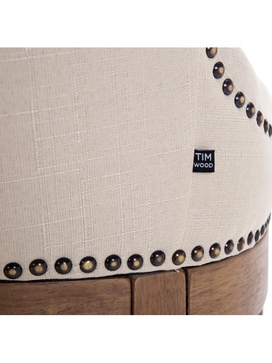 Barová stolička tkanina Lakewood, starožitné svetlo, krémová