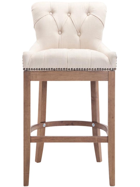 Barová stolička tkanina Lakewood, starožitné svetlo, krémová