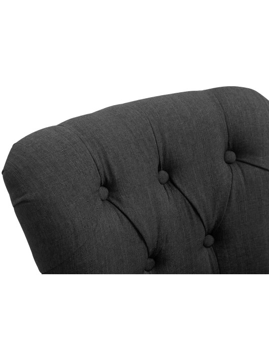 Barová stolička tkanina Lakewood, starožitné svetlo, tmavosivá