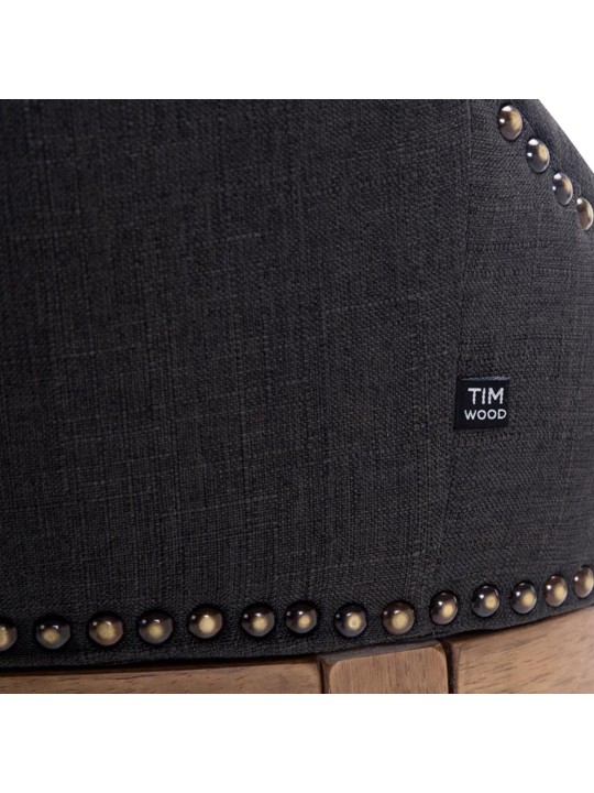 Barová stolička tkanina Lakewood, starožitné svetlo, tmavosivá