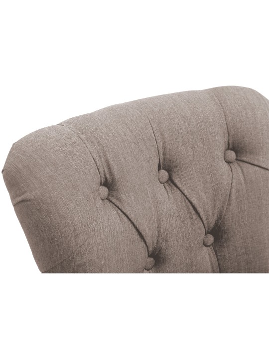 Barová stolička tkanina Lakewood, starožitné svetlo, šedohnedá