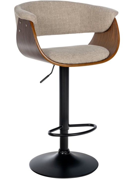 Barová stolička Vestal látka, orech/krémová