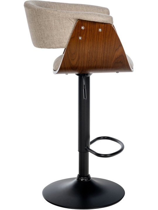 Barová stolička Vestal látka, orech/krémová