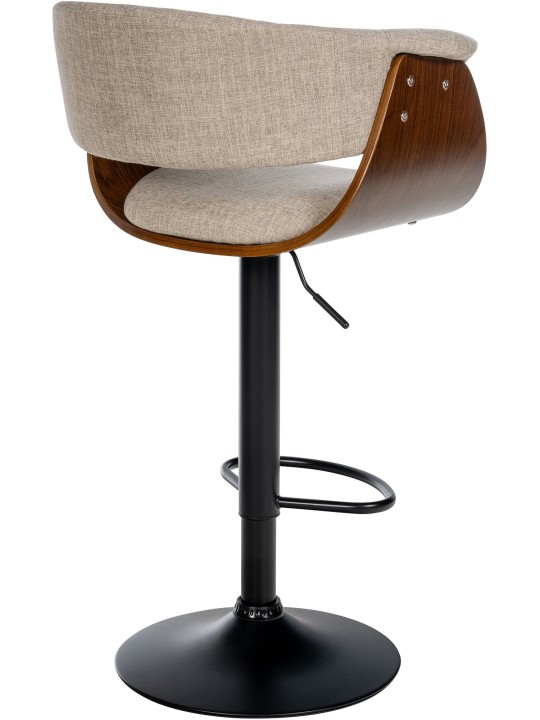 Barová stolička Vestal látka, orech/krémová