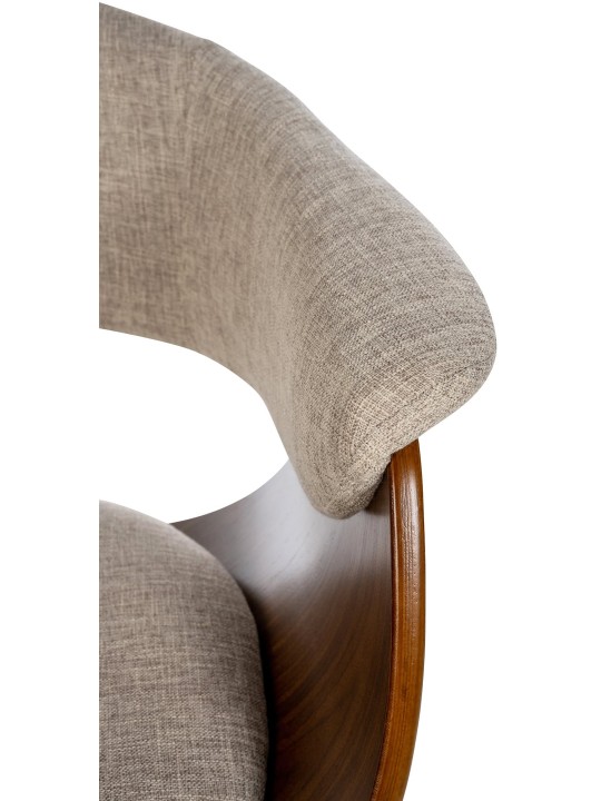 Barová stolička Vestal látka, orech/krémová