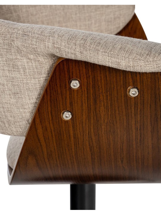 Barová stolička Vestal látka, orech/krémová