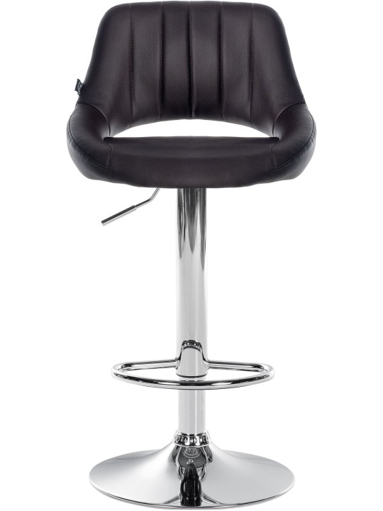 Barová stolička Milet umelá koža chróm, hnedá