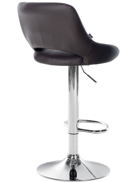Barová stolička Milet umelá koža chróm, hnedá