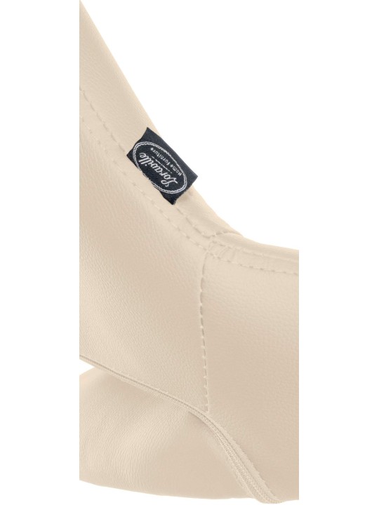 Barová stolička Milet umelá koža chróm, krémová