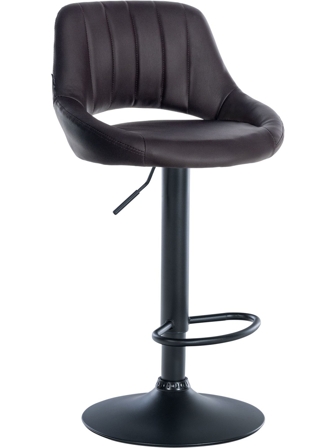 Barová stolička Milet z umelej kože, hnedá