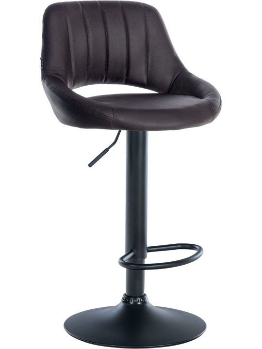 Barová stolička Milet z umelej kože, hnedá