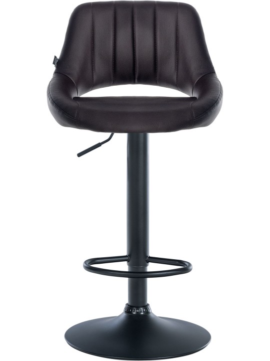 Barová stolička Milet z umelej kože, hnedá