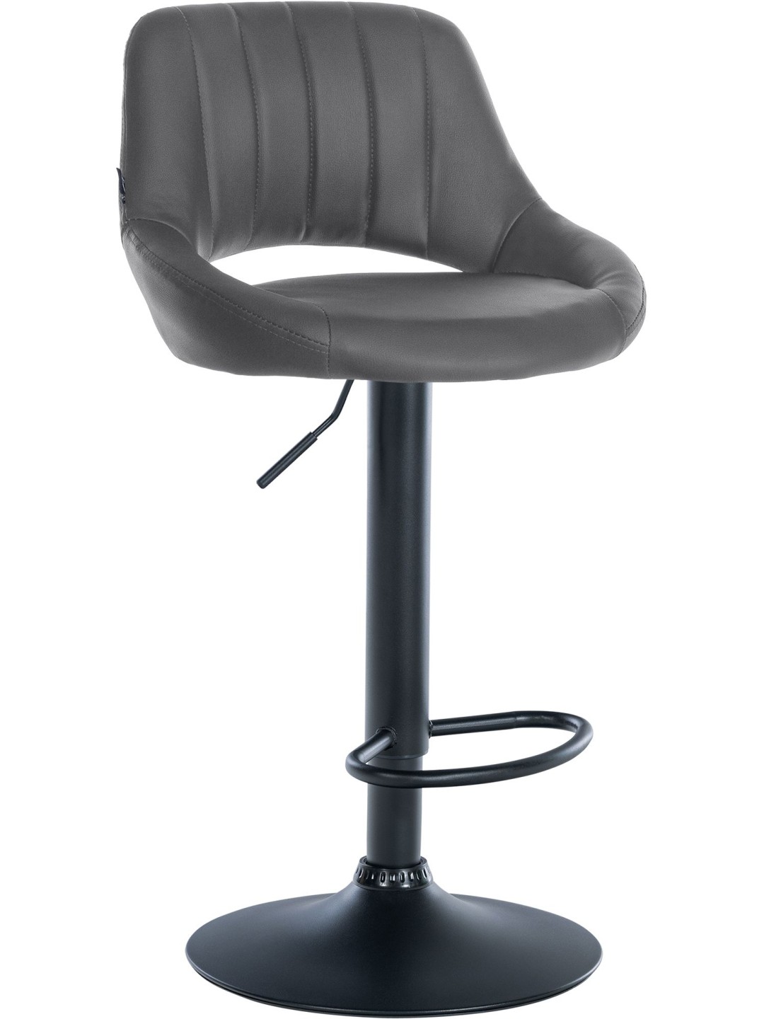 Barová stolička Milet z umelej kože, sivá