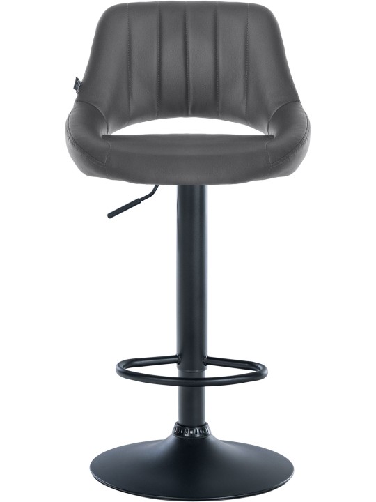 Barová stolička Milet z umelej kože, sivá