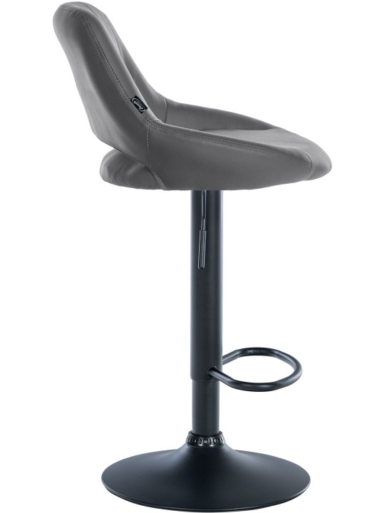 Barová stolička Milet z umelej kože, sivá