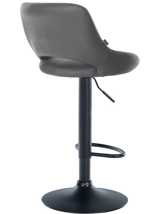 Barová stolička Milet z umelej kože, sivá