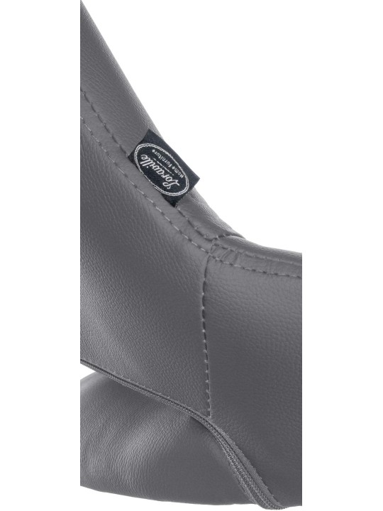 Barová stolička Milet z umelej kože, sivá