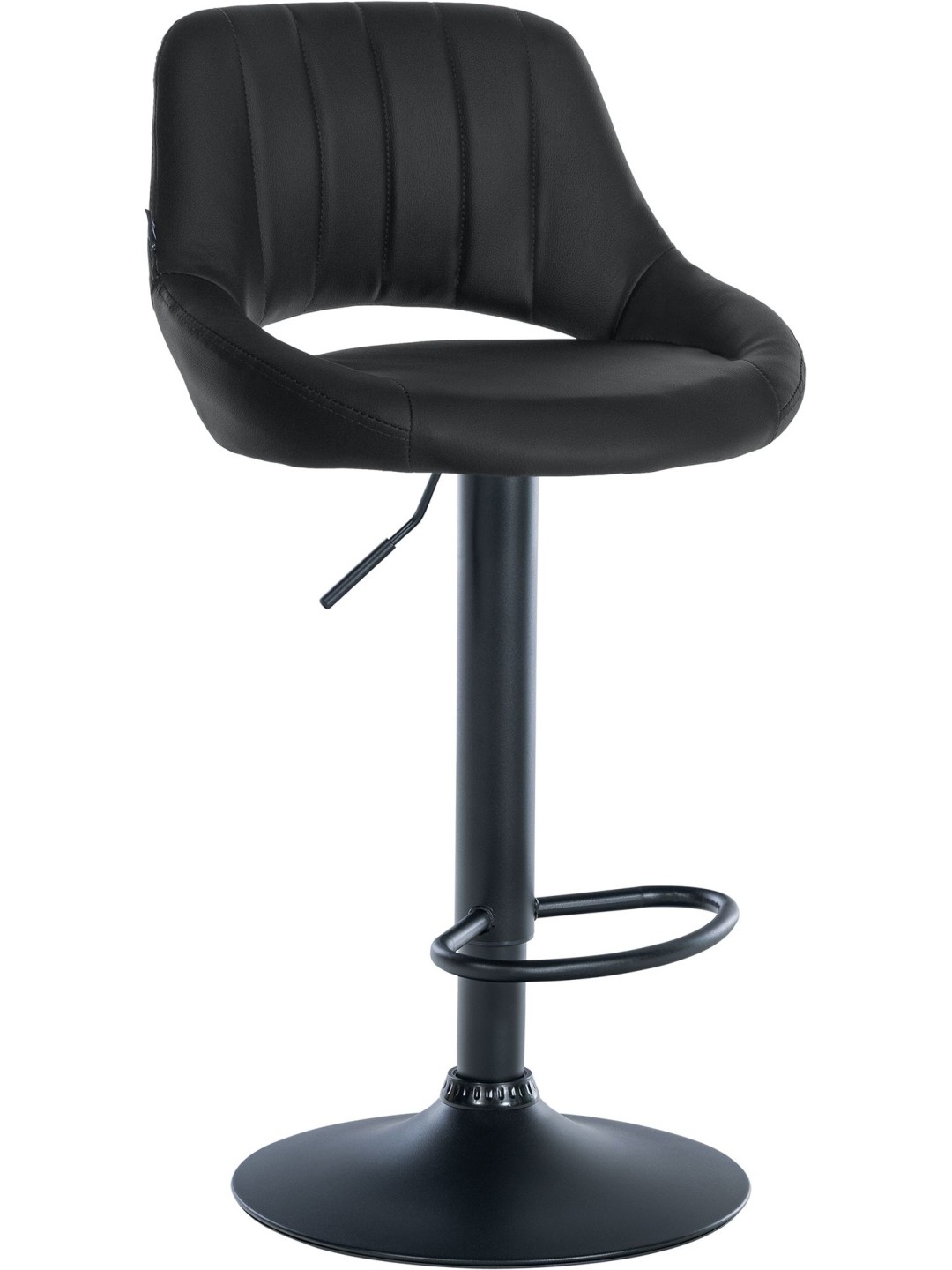 Barová stolička Milet z umelej kože, čierna