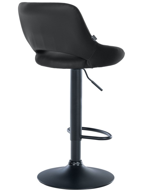 Barová stolička Milet z umelej kože, čierna