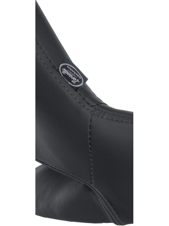 Barová stolička Milet z umelej kože, čierna