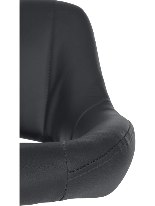 Barová stolička Milet z umelej kože, čierna