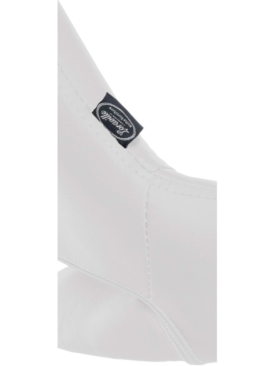 Barová stolička Milet z umelej kože, biela