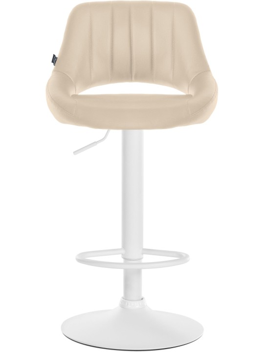 Sada 2 barových stoličiek Milet z umelej kože W, krémová