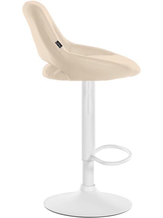 Sada 2 barových stoličiek Milet z umelej kože W, krémová