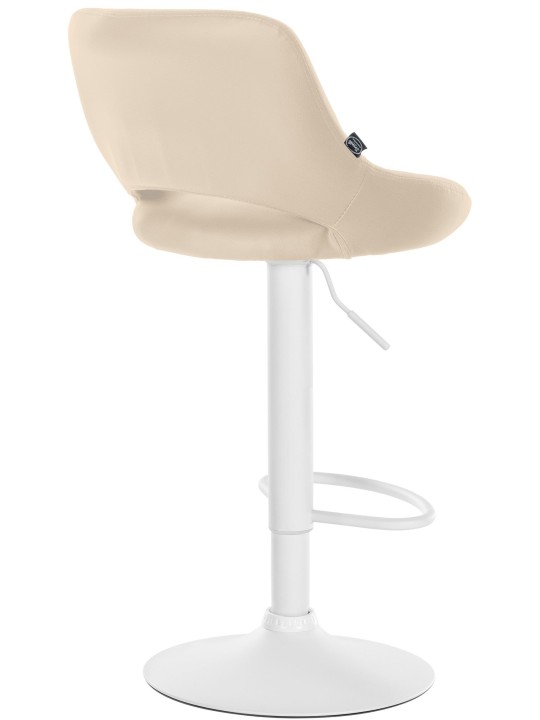 Sada 2 barových stoličiek Milet z umelej kože W, krémová