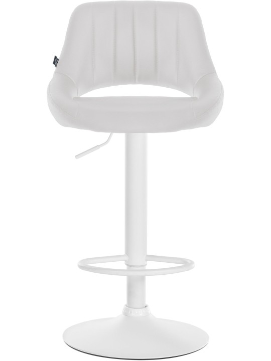 Sada 2 barových stoličiek Milet z umelej kože W, biela