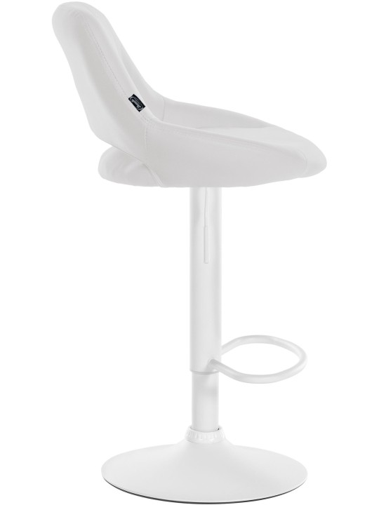 Sada 2 barových stoličiek Milet z umelej kože W, biela