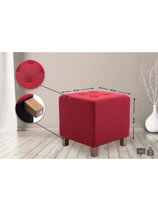 Faraónska stolička, starožitné svetlo, červená