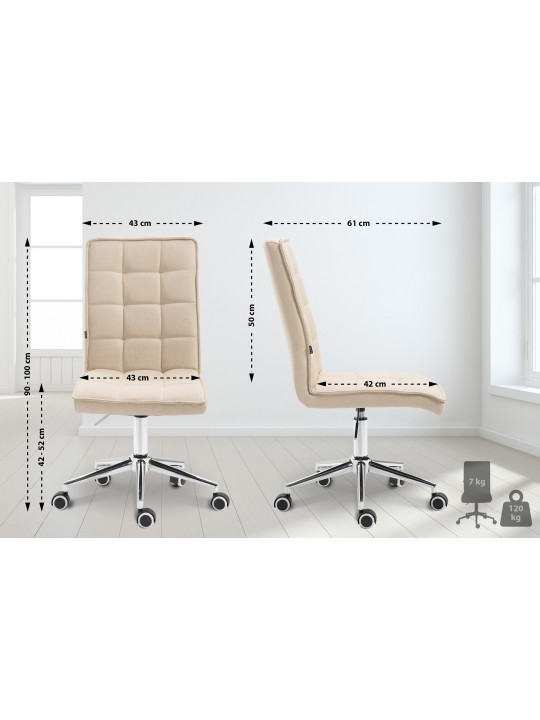 Pracovná stolička Peking V2 látka, krémová
