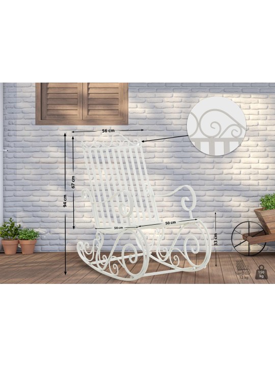 Hojdacie kreslo Smilla, biela