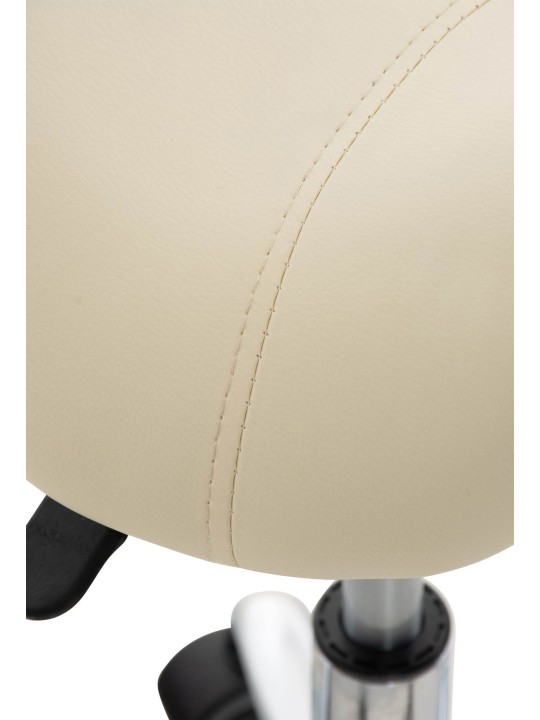 Sada 2 pracovných stoličiek Reno z umelej kože, krémová