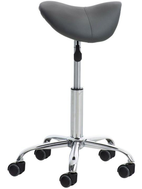 Sada 2 pracovných stoličiek Reno z umelej kože, sivá