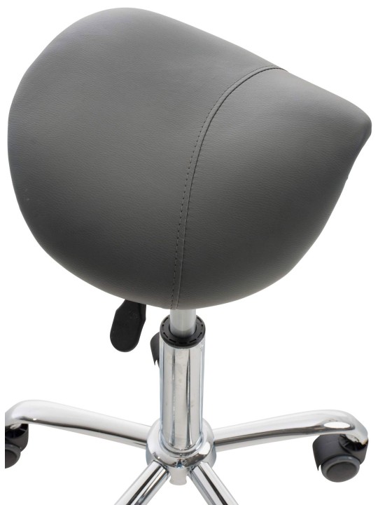 Sada 2 pracovných stoličiek Reno z umelej kože, sivá