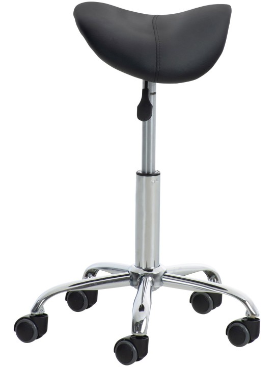 Sada 2 pracovných stoličiek Reno z umelej kože, čierna