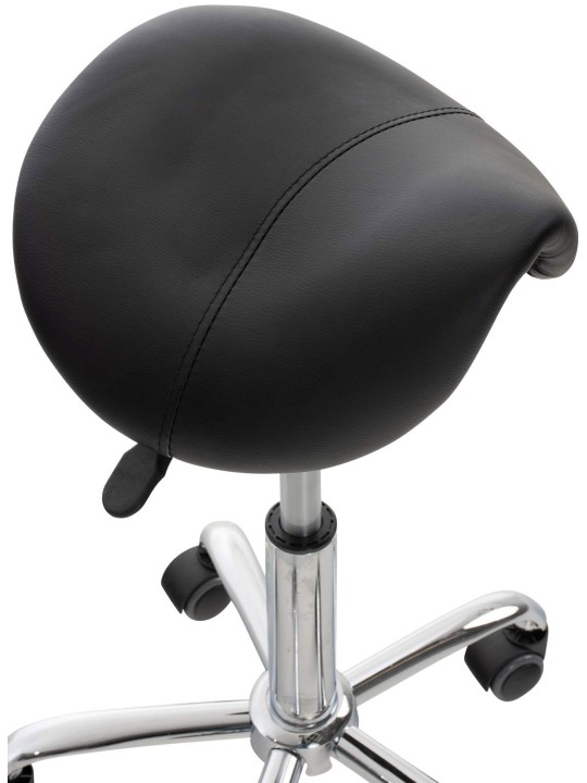 Sada 2 pracovných stoličiek Reno z umelej kože, čierna